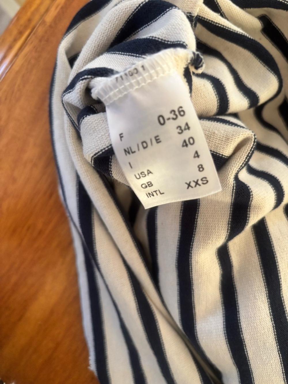 St. James Atelier Striped Long Sleeve Top with Red Heart Elbow Red Patches - Picture 5 of 12